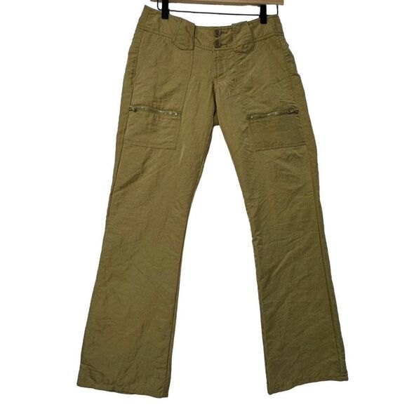 lei Authentic Scout Nylon Cargo Khaki pants Women's Size 5 low rise y2k coquette - Picture 1 of 8